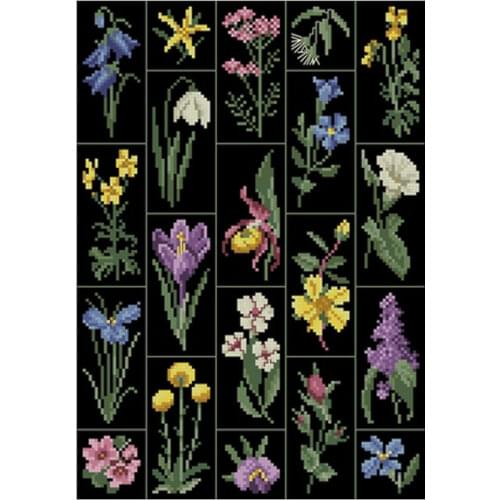 Antique flower floret atlas patterns Counted Cross Stitch 11CT 14CT DIY Chinese Cross Stitch Kits Embroidery Needlework Sets
