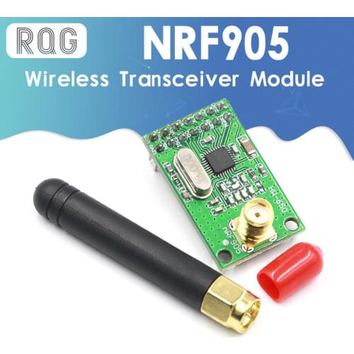 NRF905 Wireless Transceiver Module Wireless Transmitter Receiver Board NF905SE With Antenna FSK GMSK Low Power 433 868 915 MHz