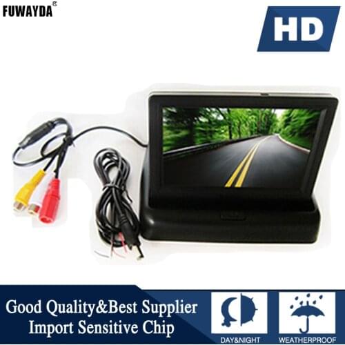FUWAYDA parking Foldaway 4.3inch TFT LCD display monitor car DVD players LCD monitor Car Rearview Monitor for Car Reverse camera