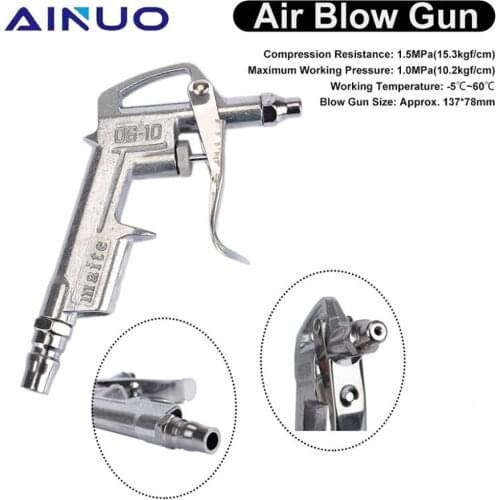 Air Blow Gun Pneumatic Compressor Pistol Duster Cleaner Portable Cleaning Supplies Dust Removal Tool 8 Inch Nozzle