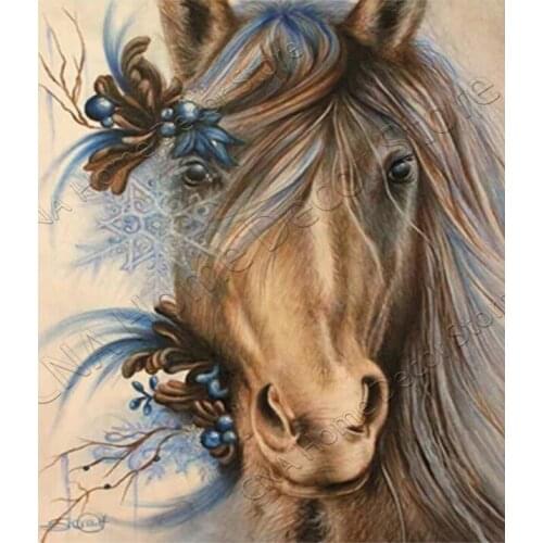 RM00010 DIY horse face 5D home decor diamond mosaic full square crafts diamond embroidery needlework diamond painting cross sti