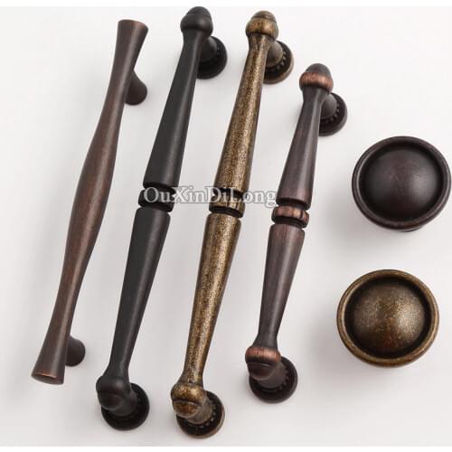 Designed 10PCS European American Retro Kitchen Furniture Handles Antique Cupboard Drawer Wardrobe Cabinet Pulls Handles & Knobs
