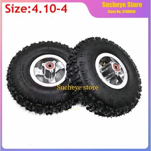 4.10-4 Tyre Inner Tube and 4 Inch Wheel Hub Rim Fits ATV Quad Electric Scooter 4.10/3.50-4 Pieces De Scooter 49cc Tires Wheels