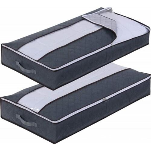 Under Bed Non-woven Foldable Storage Organizer Storage Box Clothing Blankets Shoes Divider Container Quilt Bags Holder Organizer