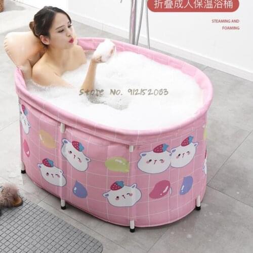 Bath Bucket Adult Folding Bathtub Adult Full Body Bath Bucket Children Thickened Large Bath Bucket Bath Bucket Artifact