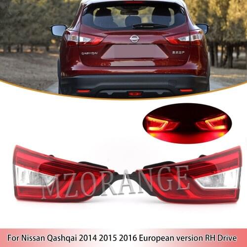 Tail Light Assembly For Nissan Qashqai 2014-2016 European Version Inner Rear Tail Brake Light Lamp With Wire Harness RH Drive