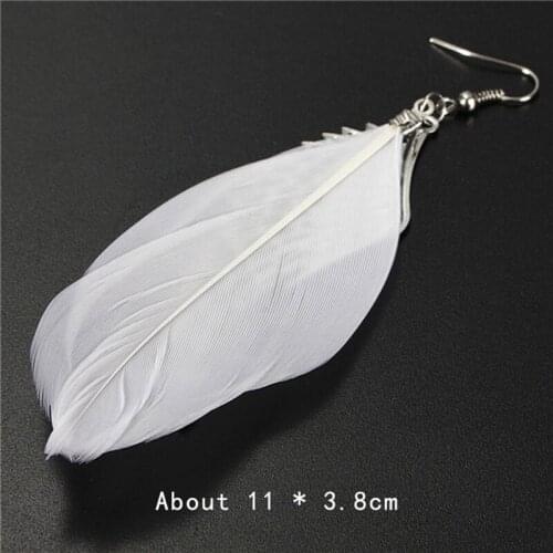 1 Pair Retro Women Angel Wings Feather Earrings Ear Hook Alloy Jewelry Gifts B99