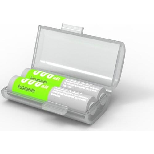 20 PCS Portable Waterproof Multi-functional Transparent Plastic AA Battery Holder Case Storage Box Organizer without battery