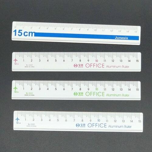 15cm Metal Aluminum Straight Ruler Measuring Scale Rule Student Art Wrting Drawing Tools Office School Supplies Stationery