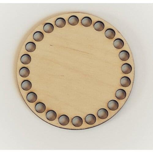 20pcs 4in Wooden Bottom for Basket round bottom with holes