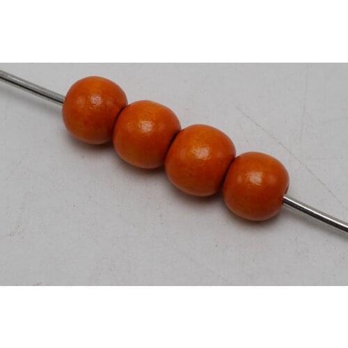 200 Orange 10mm Round Wood Beads~Wooden Beads