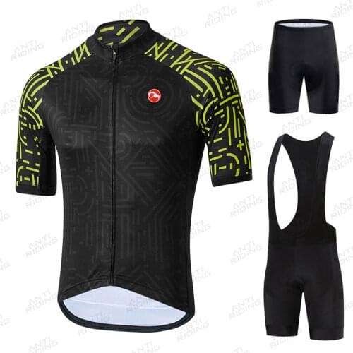 2021 Cycling Quick-Dry Cycling Sets Mountain Bike Uniform Summer Mens Cycling Jersey Set Road Bicycle Jerseys MTB Bicycle Wear