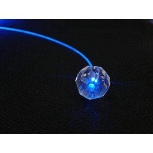 300pcs 20mm Pineapple LED Fiber optic crystal Beads End grow Fiber optic cable light Glitter Ceiling Star DIY PMMA Ends Decor