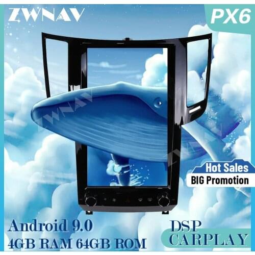 13.6" Tesla Style Screen Android 9.0 Car Multimedia Player For Infiniti FX25 FX35 FX37 Qx70 car GPS Audio Radio Stereo Head Unit