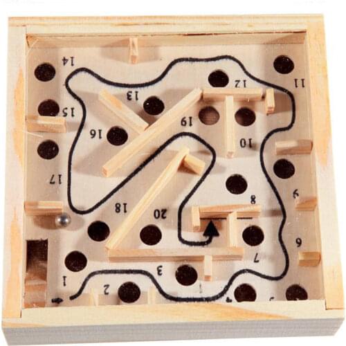 Children Wooden Labyrinth Board Game Ball In Maze Puzzle Handcrafted Montessori Toys 3D Jigsaw Puzzles Educational Toys for Kids