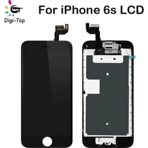 Digi-Top 10Pcs/Lot Great LCD For iPhone 6S Touch Screen Digitizer Full Assembly LCD AAA++Home Button+Camera Free DHL Black&White