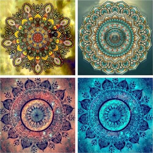 EverShine Diamond Painting Full Square Drill Mandala Cross Stitch Diamond Embroidery Landscape Picture Rhinestones Needlework