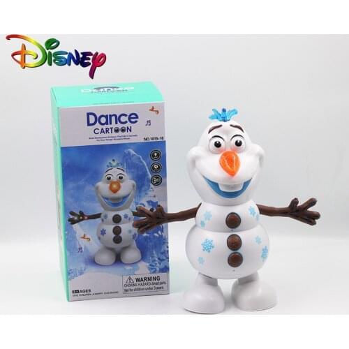 Disney Frozen Snowman Olaf Actionable Doll Electric Toy Dance Action Light Music Cartoon Toy Childrens Gift