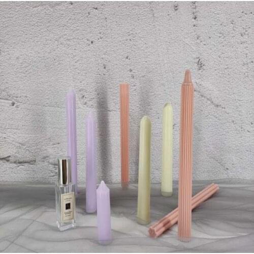 Handcraft DIY Acrylic candle mold plastic material Fine tooth rod wax mold candle holder cylindrical diy candle moulds