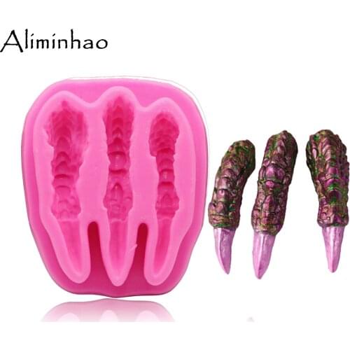 B1414 Dinosaur claw Mould Silicone Mold Fondant Mould Cake Decorating Tool Chocolate Gumpastes Mold Sugarcraft Kitchen Gadgets