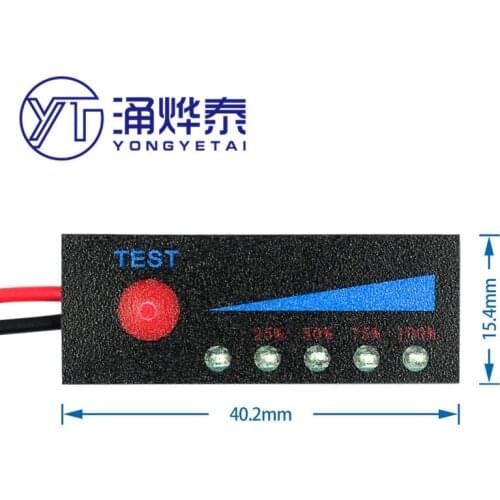 YYT 3.7V 2S/3S/4S lithium battery pack power indicator 12V1 car battery indicator board anti-reverse connection