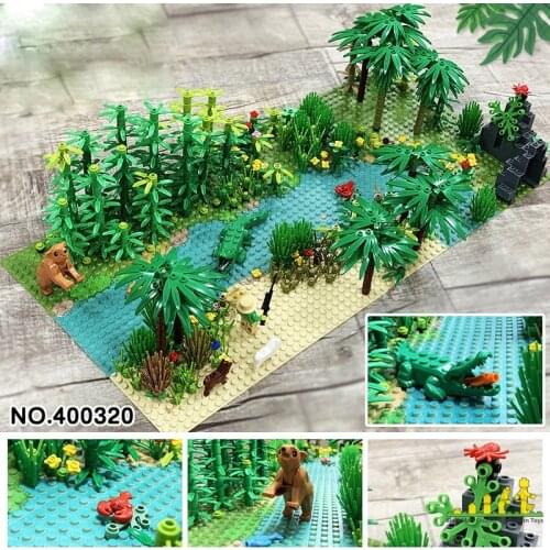 [MOC Hub] Forest Plant Printed Compatible Major Brand Toys Island Building Block Road Track Classic Collections