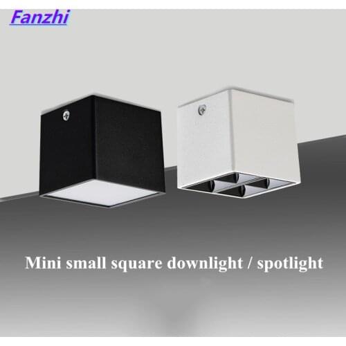 LED7W 10W Surface Mounted Ceiling Light Ac85-260V Square Creative Mini Background for Home Wall Hotel 1PCS