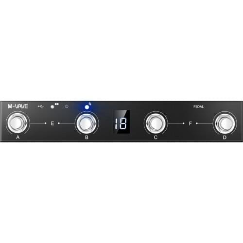 CUVAVE Wireless MIDI Controller Programmable Built-in Battery Supports USB MIDI Foot Control Wireless Page Turner 2 in 1 Pedal