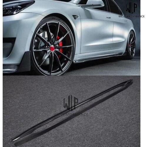 Model 3 High quality Carbon fiber Side skits Car styling For Tesla MODEL 3 Body kit 16-19