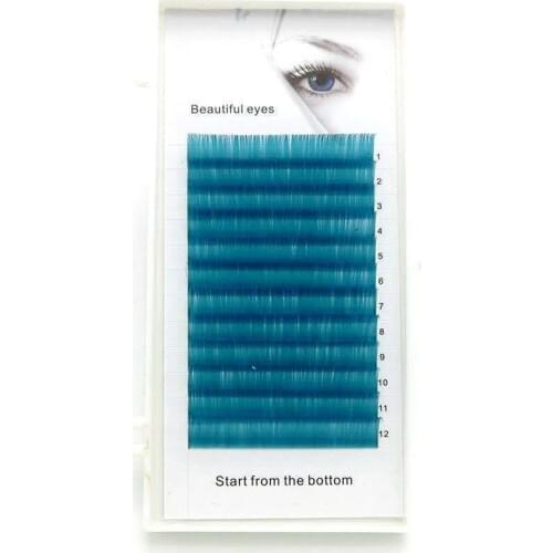 QUXINHAO New C/D curls 0.070.1mm 8/15mm false eyelashes sky blue eyelashes personality color eyelashes false eyelash extension