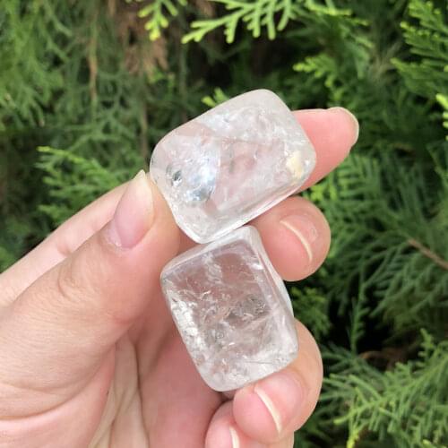 Natural Clear Quartz Square Stone Chakra Healing Crystal Tumbled For Decorative Gift