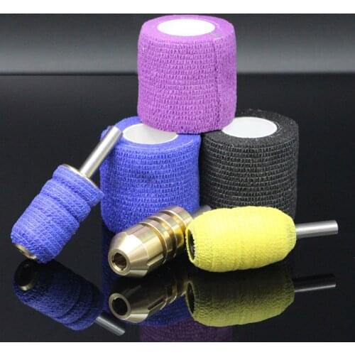 Disposable Self Adhesive Elastic Bandage for Handle with Tube Tightening Tattoo Accessories Gauze Tape First Aid Tool 5cm*4.5M