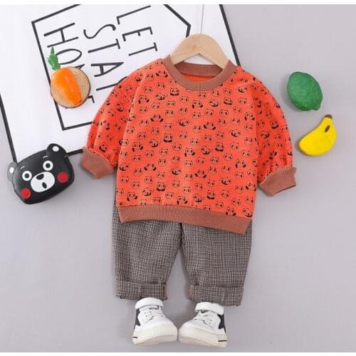 0-4 Years Spring Boy Clothing Set 2021 New Cartoon Active Casual Fashion T-shirt+ Pant Kid Children Baby Toddler Boy Clothing