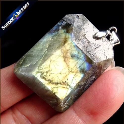 Women & Men Fashion Jewelry Pendants Necklaces With Chain Wholesale Labradorite Moonstone Quartz Stone Colares Femininos YS726