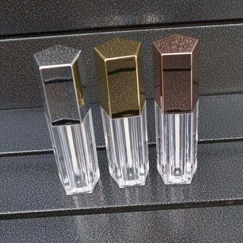 10/30/50pcs Empty Clear Plastic Lipgloss Bottle with Colored Cap, Creative Portable Lip Gloss Tube, Lipstick Tube