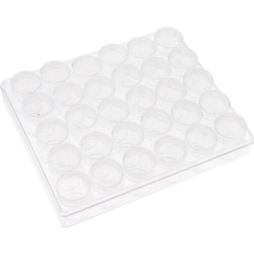 30pcs 6g Empty Plastic Jars Jars for Cosmetic Glitter Nail Art