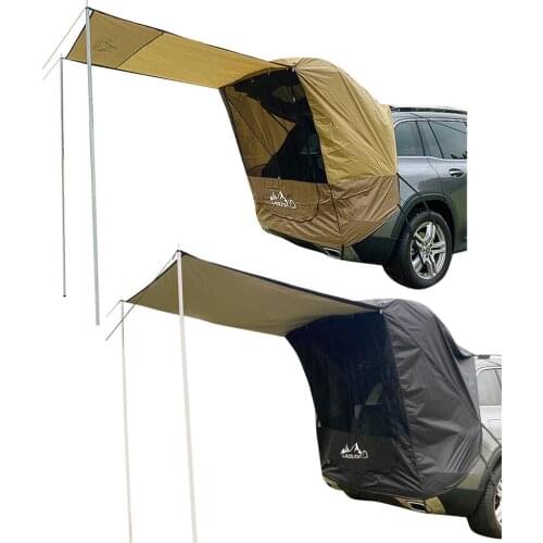 Self-driving Tour Outdoor Camping Tent Folding Car ShelterAnti-UV Garden Fishing Waterproof Car Awning Tent Picnic Sun Shelter