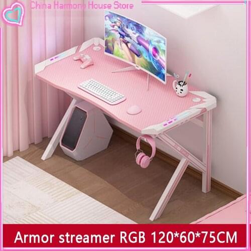 Brand new genuine WCG gaming table corner computer desk desktop home desk bedroom double pink game live table