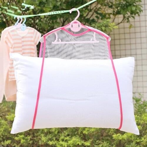 Drying net windproof drying rack Fine mesh print Multifunctional pillow toys sun Underwear drying pillow net bag hanging rack