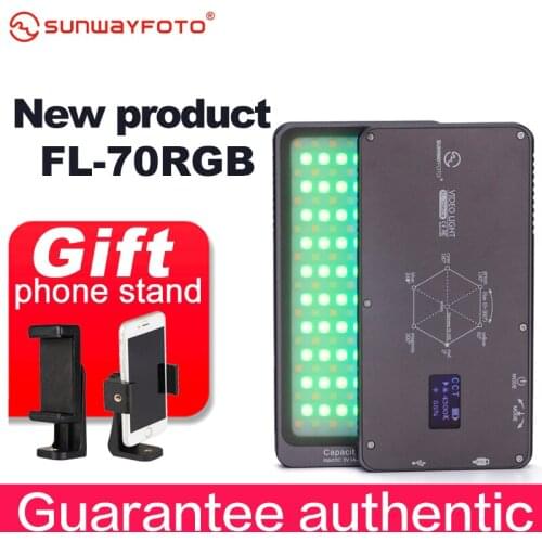 SUNWAYFOTOT FL-70RGB LED video light for photo Studio photography on Dslr Camera Hotshoe Dimmable for youtobe live stream
