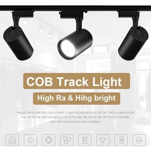 COB LED Track Light Lamps 12/20/30/40W Spot Light Ceiling Rail 0.5M Led spotlight Track Lighting System Led Shop Light Cloth