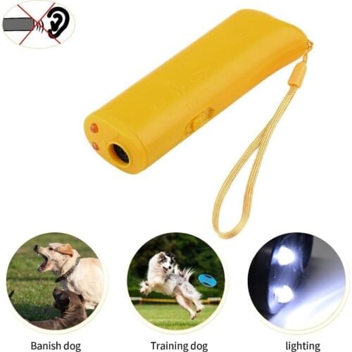 Ultrasonic Pet Dog Repeller Anti Barking Stop Bark Training Control Device Trainer LED 3 in 1 Stop Bark Deterrents Trainer