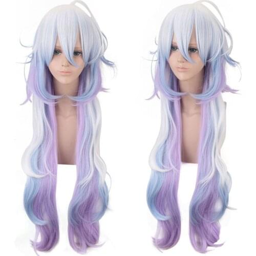 100CM Fate/Grand Order Merlin Wig Fate Stay Night Long cosplay Wigs women girls Synthetic Hair Halloween party role play Perucas
