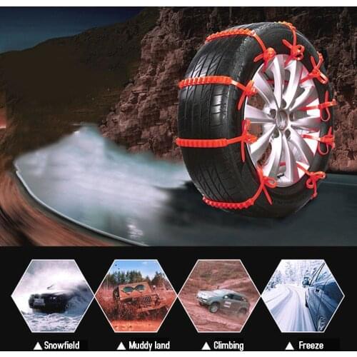 20pcs Car Snow Chains Emergency Anti-slip Tire Belt for Most Cars SUV Trucks Winter Universal Amazing Traction Durable Tools