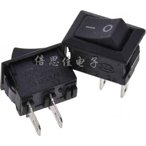 20pcs/Rocker switch 10*15/10X15/MM KCD11 250V/3A 2 Pin 2P Ship type switch