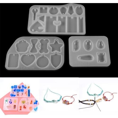3Pcs/Set Pendants Pet Tag Silicone Mold Paw Heart Handmade Charm Epoxy Resin Mould for DIY Resin Neckalce Crafts Jewelry Making
