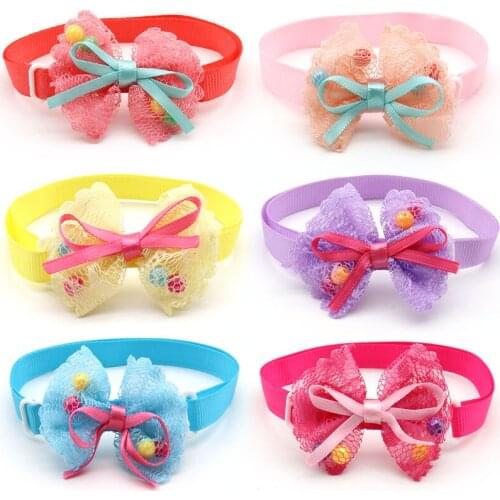 30/60 Pc Pet Dog Grooming Product Yarn Bowknot For Small Medium Dog Bow Tie Necktie Pet Grooming Dog Bow Tie Dog Accessories