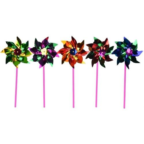 5Pcs/lot Random Colors Plastic Windmill Pinwheel Wind Spinner Kids Toy Garden Lawn Party Decor Toy Gift For Boys Girls Baby