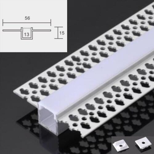 50cm Hollow Style Shaped LED Bar Lights Aluminum Channel Holder Milk Cover End Up for LED Strip Light