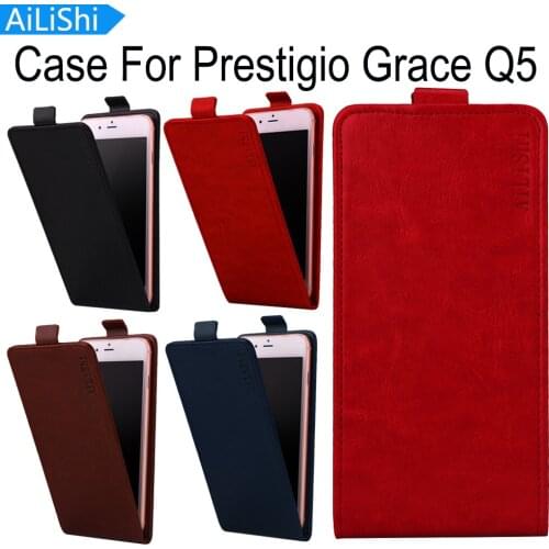AiLiShi New Arrive PU Leather Case With Card Slot Up And Down Flip Protective Cover Skin For Prestigio Grace Q5 Case Hot Sale